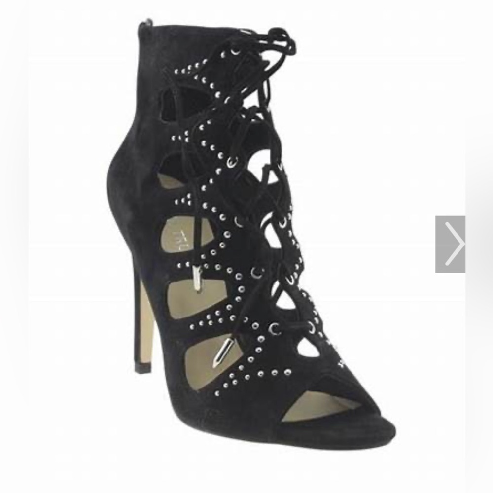 EUC Ivanka Trump Dazy Black Suede Heels